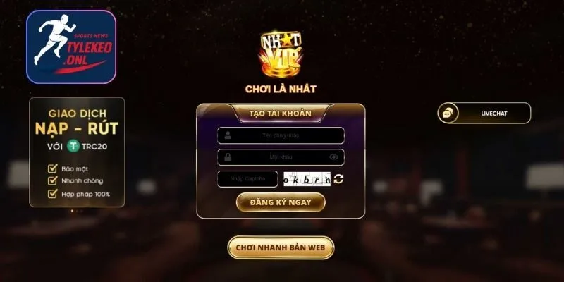 Chi tiết cách nhấn chọn đăng ký mở tài khoản tại Nhatvip