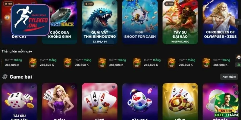 Thế giới game bài đa dạng tại Debet